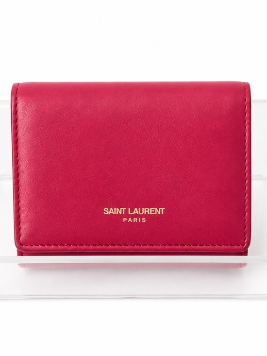 Saint Laurent Accessories - Saint Laurent Pink Leather Card & Key Holder